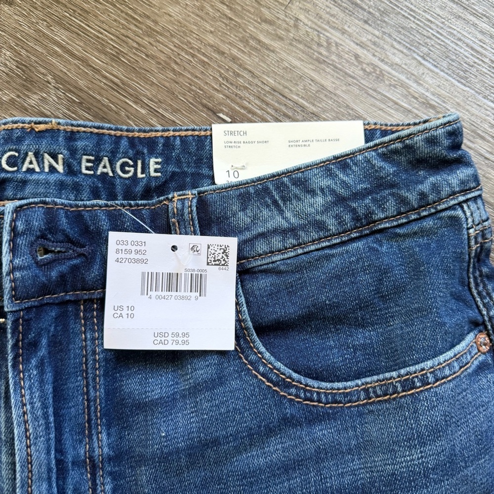 American Eagle Outfitters Dark Blue Jean Shorts - Picture 4 of 5